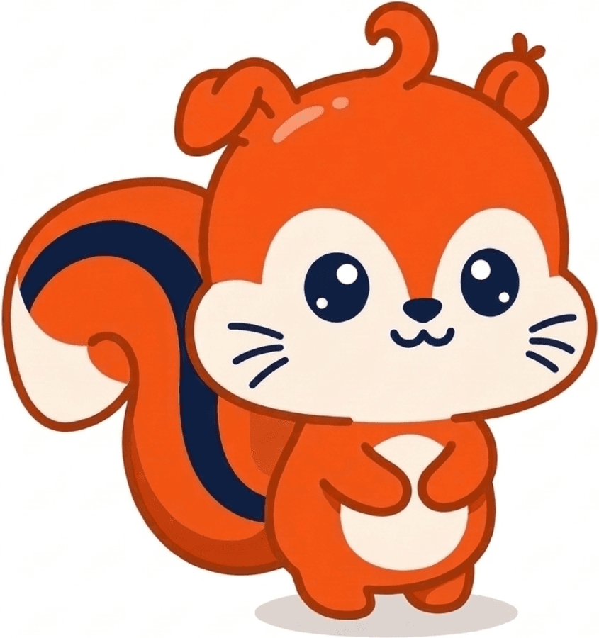 Tupi, tupai oranye maskot Sisihin